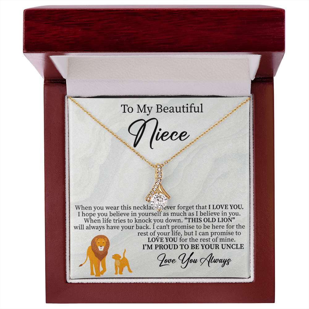 niece jewelry paired with a loving message card to inspire and uplift her